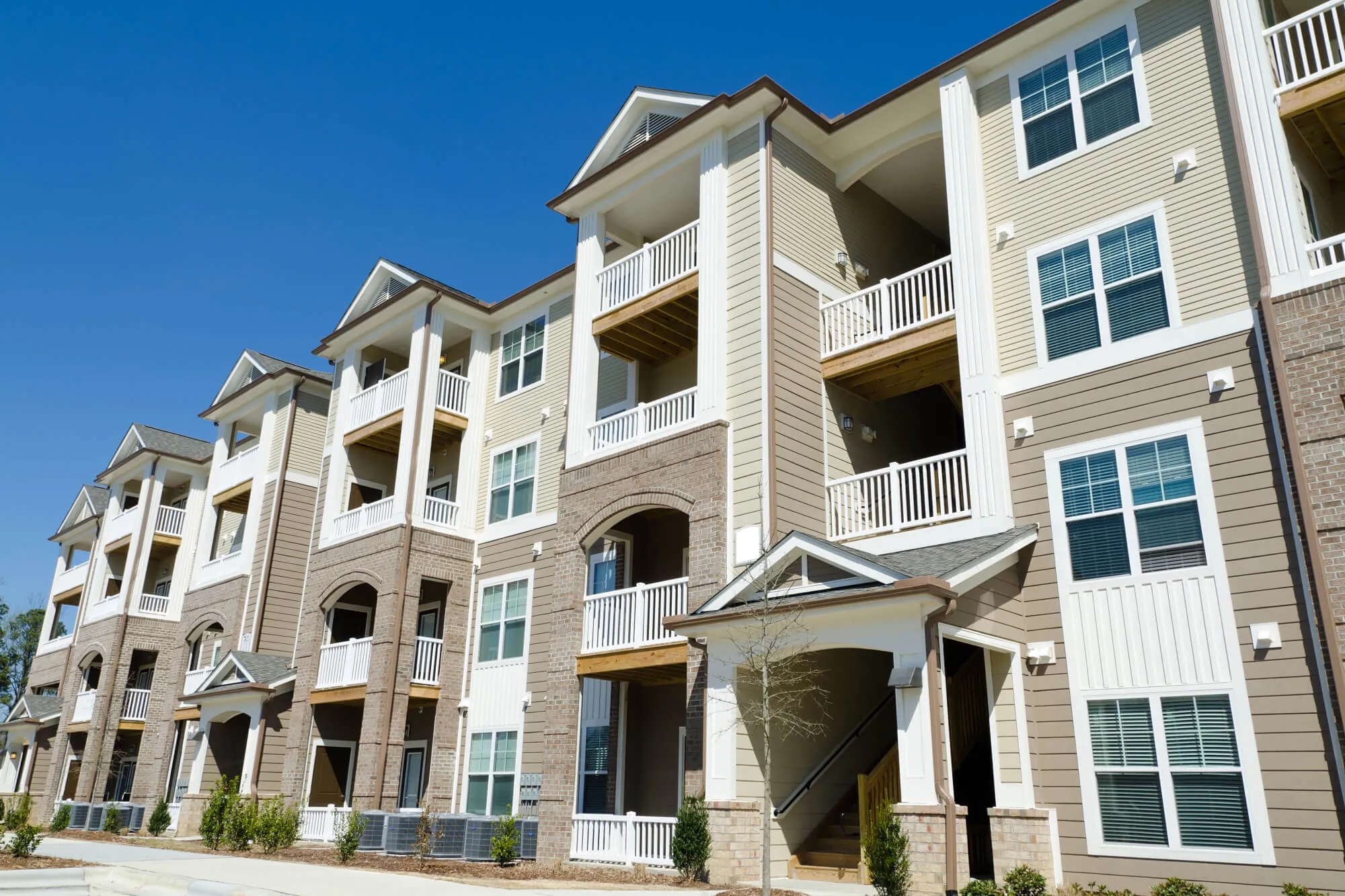 Multifamily apartment building exterior